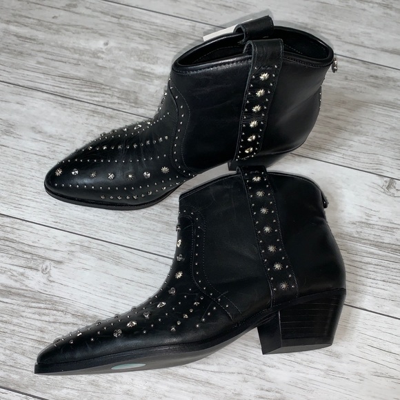 Sam Edelman Black Studded Ankle Boots NWOT - Picture 2 of 5